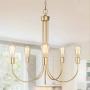 KSANA Large Gold Chandelier, 5-Light Modern Light Fixture for Dining & Living Room, Bedroom, Foyer and Entryway（25” Diameter X 26” Height）