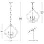 LOG BARN Large Farmhouse Chandelier Handmade Wood 4 Lights Fixtures Hanging for Dining, Bedrooms, Living Rooms and Hallway