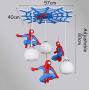 Indoor chandelier lighting LED Pendant Light Childrens Room Spider-Man Lighting 3-Light Hanging Lamp Glass Lampshade Boys Bedroom Decorative Lamp Cartoon Children Pendant Lamp Living Room Dining Room