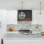 MOTINI Globe Pendant Light, 1-Light Gold Brushed Brass Pendant Lighting with Clear Glass Shade, Single Large Hanging Light Fixture for Kitchen Island Dining Room