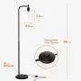Addlon LED Floor Lamp, with Hanging Glass Lamp Shade and LED Bulb for Bedroom and Living Room, Modern Standing Industrial Lamp Tall Pole Lamp for Office, Classical Black Addlon LED Floor Lamp, with Hanging Glass Lamp Shade and LED Bulb for Bedroom and Living Room, Modern Standing Industrial Lamp Tall Pole Lamp for Office, Classical Black