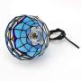Stained Glass Plug in Hanging Pendant Light Ceiling Lighting Lamp Fixture Stained Glass Shade Perfect Vintage Swag Ceiling Lamp for Dining Room, Bedroom or Porch