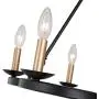 KSANA 6-Light Farmhouse Chandeliers, 24'' Antique Iron Petal Shape Kitchen Island Light, Rustic Hanging Ceiling Light Fixture for Dining Room Living Room Foyer