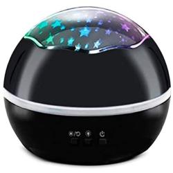 Star Projector, Galaxy Projector, Ocean and Star Light Projector for Bedroom, Night Light Projector with Color Changing and 360 Rotating (Black)