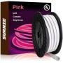 SURNIE Neon Rope Lights Led 50ft Waterproof LED Neon Strip Lights 110v Pink Led Rope Lights Cuttable Connectable Indoor Outdoor Decor DIY Commercial Building