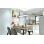Homelava Modern Pendant Light, Mini LED Chandeliers Ceiling Light, 1-Ring, 18W, Cool White, 6500K, Contemporary Kitchen Island Light Adjustable Height Hanging Light Fixture for Dining Room, Restaurant