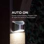 Home Zone Security Solar Wall Lights - Outdoor Solar Fence Post and Step Lights, Weatherproof with No Wiring Required, Stainless Steel (4-Pack)
