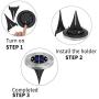 Solar Lights Outdoor Decorative Garden Lights Solar Powered Solar Pathway Lights Solar Ground Lights Waterproof for Yard Patio Landscape Path Disk Lights 8 LED (Warm White 8 Pack)