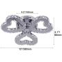 Modern 3 Heart Rings Crystal Chandelier Ceiling Light Fixture LED Pendant Lamp for Bedroom Kitchen Hallway (Heart Warm White)
