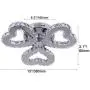 Modern 3 Heart Rings Crystal Chandelier Ceiling Light Fixture LED Pendant Lamp for Living Room Dinning Room Bedroom Indoor Lighting (Heart Cool White)