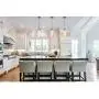 MOTINI Cylinder Pendant Light Clear Handmade Crystal 8W LED Polished-Nickel Modern Style Lighting Fixture (ETL Listed) Hanging Lights for Kitchen Island Dining Room Hallway Interior