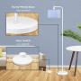 Escolite LED Floor Lamps, Modern Floor Lamp, Classic Standing Lamp Tall Lamp Reading Standing Light with Hanging LampShade Minimalist Bedside Floor Lamps for Living Room Bedroom Office with LED Bulb