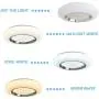Smart LED Ceing Light Contemporary 20-Inch Flush Mount Fixture with Remote Control 3960LM Auffel Modern Dimmable Surface Round Close to Ceiling Lights for Bedroom Kitchen Dining Room (3000K-6000K)