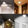 LUXSWAY Wireless Ceiling Light for Shower, Battery Operated Overhead Shower Light with Motion, 80ft RF Remote Controller, Cool/Warm White Battery Ceiling Light for Indoor Timer Off - 300Lumen