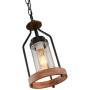 Giluta Simple Pendant Light Retro Island Pendant Lighting Fixture, Farmhouse Kitchen Hanging Ceiling Light with Seeded Glass Shade for Bedroom Living Room Bathroom (P0039)