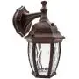 Maxxima LED Outdoor Wall Light, Aged Bronze w/Clear Water Glass, Photocell Sensor, 580 Lumens, 3000K Warm White, Dusk to Dawn Light Sensor, Brown