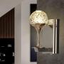 Indoor Wall Lights Fixtures Modern Wall Sconce with Switch LED Golden Wall Lamp with Bubble Glass for Bedroom Living Room Hallway Home Room Decor Not Dimmable