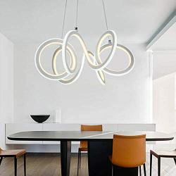 Modern LED Kitchen Island Chandelier Dining Room Chandelier Acrylic Ceiling Light Arc Pendant Light Energy-Saving Close to Ceiling Light 130W