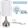 Yoxdalmk 3-Way Dimmable Touch Control Table Lamp Set of 2, Modern Bedside Desk Lamp with Dual USB Charging Ports, White Fabric Lampshade Nightstand Lamp for Bedroom, Living Room (LED Bulbs Included) Yoxdalmk 3-Way Dimmable Touch Control Table Lamp Set of 2, Modern Bedside Desk Lamp with Dual USB Charging Ports, White Fabric Lampshade Nightstand Lamp for Bedroom, Living Room (LED Bulbs Included)