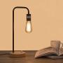 Industrial Table Lamp Vintage Table Lamp, Bedside Table Lamp with Wooden Base Desk Lamp for Living Room, Bedroom, Office, Dorm