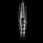 Modern Chrome Crystal Ceiling Pendant Light LED Adjustable Hanging Linear Pendant Light for Bar, Dining Room, Kitchen