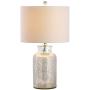 JONATHAN Y JYL1063A Emilia 24.5'' Trellis Pattern Glass LED Table Lamp Contemporary,Transitional for Bedroom, Living Room, Office, College Dorm, Coffee Table, Bookcase, MercurySilver