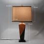 26'' European Style Vintage Bronze Table Lamp for Bedroom Living Room