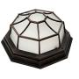 Trans Globe Lighting Trans Globe Imports 40582 RT Traditional One Light Flushmount Lantern from Benkert Collection in Bronze/Dark Finish, 11.00 inches, 5-Inch, Rust