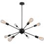 Sputnik Chandelier 8 Lights Black Modern Ceiling Lamp Industrial Light Fixture Vintage Pendant Lighting for Dining Room Kitchen Living Room Bedroom