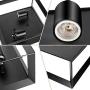 2-Light Flush Mount Ceiling Light Fixture, Industrial Black Metal Ceiling Light, Farmhouse Vintage Close to Ceiling Lights for for Kitchen Bedroom Foyer Hallway Stairway Entryway, E26 Base