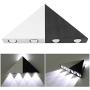 Lemonbest Modern Triangle 5W LED Wall Sconce Light Fixture Indoor Hallway Up Down Wall Lamp Spot Light Aluminum Decorative Lighting for Theater Studio Restaurant Hotel (Hardwired)