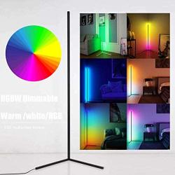 Floor Lamps,DOYCE 56'' Minimalist LED Corner Floor Lamp RGB& 300+ Dimmable Color Changing Lighting with Touch Control Remote for Living Room Night Light Dimming Standing Lamp Bedroom Decor Floor Light