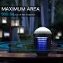 Bug Zapper Mosquito Killer Fly Trap Mosquito Attractant Trap with Camping Lamp for Outdoor and Indoor, Cordless Zapper with Hook, Hangable