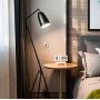 HAIXIANG Nordic Iron Living Room Tripod Floor Lamp Sofa Study Standing Lamp for Dining Room Bedside Rotatable Macarons Light Black