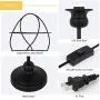 HAITRAL Vintage Table Lamp - Modern Nightstand Lamp, Simple Bedside Desk Lamp for Bedroom, Living, Office with Metal Base, Black HAITRAL Vintage Table Lamp - Modern Nightstand Lamp, Simple Bedside Desk Lamp for Bedroom, Living, Office with Metal Base, Black