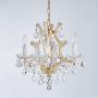 Saint Mossi Crystal Maria Therese Gold Chandelier Lighting 4 Lights H17” W18''