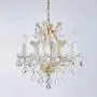 Saint Mossi Crystal Maria Therese Gold Chandelier Lighting 4 Lights H17” W18''