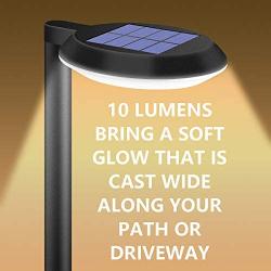 Outdoor Solar Path Lights Waterproof Landscape Pathway Light with 6 White LEDs Garden Lighting Decorative for Patio Driveway Backyard (Black-4 Pack)