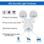 Motion Sensor Outdoor Light, LED Security Flood Lights Dusk to Dawn 5000K Daylight White 100-130V AC, IP65 Round Dual-Head Wall Light for Driveway/Garage/Porch/Yard, GLEEBOM