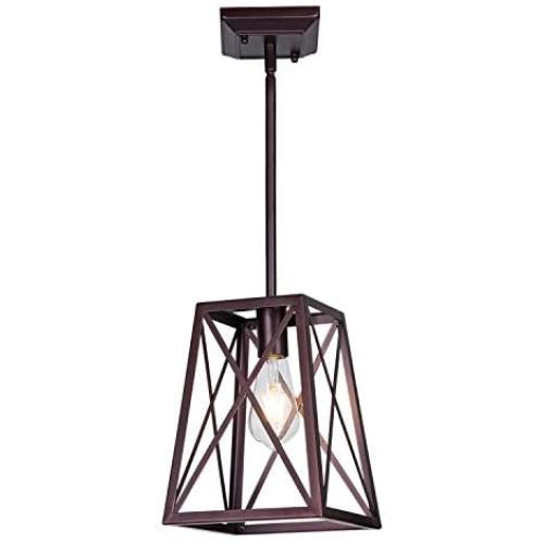 Doowin Pendant Lighting, 1-Light Farmhouse Lighting, Oil Rubbed Bronze Finishing Kitchen Island Lighting, Hanging Light Fixtures for Kitchen Dining Room