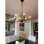 6-Light Black Farmhouse Chandelier Industrial Rustic Ceiling Hanging Light Fixture for Kitchen Island, Dining Room, Living Room, Bedroom, Foyer