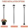 Outdoor Solar Lamp Post Light, 67＂Solar Powered Street Lights with Planter for Landscape Pathway Street Patio Yard