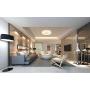 Horevo 24W LED Music Ceiling Light Color Changing Ceiling Lamp with Bluetooth Speaker and Remote Control, 2800-6000K 2120 LM Dimmable Light for Bedroom Kids Room
