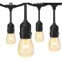 SUNTHIN 48FT Outdoor String Lights with 11W Dimmable Edison Bulbs for Decorative Backyard, Patio, Bistro, Pergola Commercial Hanging Lights String