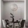 Luxury K9 Crystal Chandelier Modern Ball Pendant Lamp Hanging Light Fixtures Dining Room Chandelier Diameter 50CM Without Light Source G9 × 8