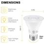 PAR20 LED Bulbs, Dimmable Light Bulb UL Listed, 7 Watt(60W Equivalent) Spotlight, E26 Base, 2700K Warm White Flood Light Bulbs for Living Room Kitchen Pantry Hotels Showroom, Indoor/Outdoor (6 Pack)