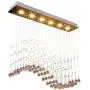 Flashing God LED K9 Crystal Pendant Light Ceiling Lamp for Dining Room LED Lighting Color Temperature 3200-5800K Changing Chandelier Hight Lumens