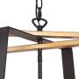 LOG BARN Foyer Pendant Light for Entryway, Dining Room Lighting Fixtures Hanging, Gold Black Chandelier with Adjustable Frames, 4-Light, W20”