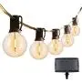 29Feet Solar String Lights Outdoor G40 Patio Lights with 25 LED Shatterproof Bulbs, 4 Light Modes, Weatherproof Hanging Lights for Backyard Bistro Pergola Party Decor, E12 Base, 2700K, Black 29Feet Solar String Lights Outdoor G40 Patio Lights with 25 LED Shatterproof Bulbs, 4 Light Modes, Weatherproof Hanging Lights for Backyard Bistro Pergola Party Decor, E12 Base, 2700K, Black