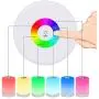 Night Light for Kids, Lightimes Touch Lamp for Bedrooms Living Room Portable Table Bedside Lamps with USB Rechargeable Internal Battery Dimmable Warm White Light & Color Changing RGB … (White)